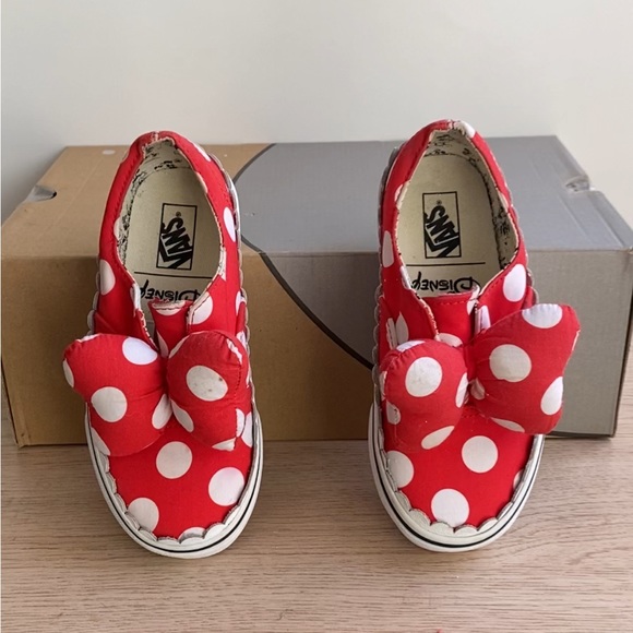 Vans x Disney Minnie Mouse Gore Bow Kids Sneakers - SZ 12 C - Picture 7 of 13
